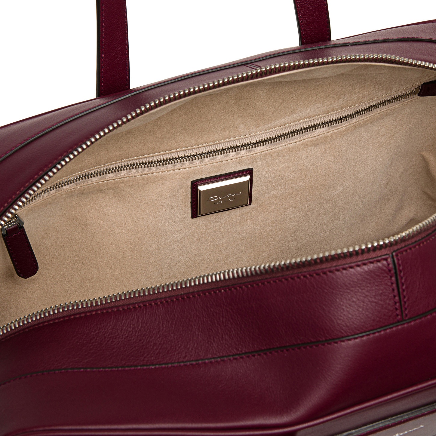 Burgundy leather weekend bag - 3