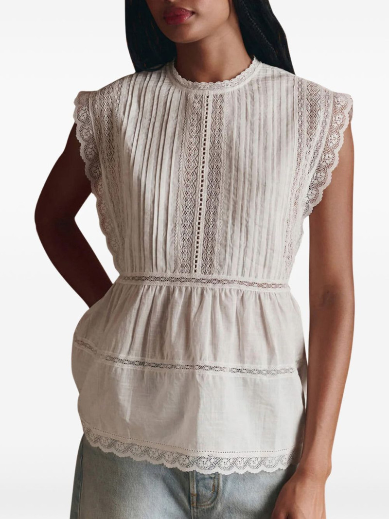 THE GREAT. Sonnet lace top outlook