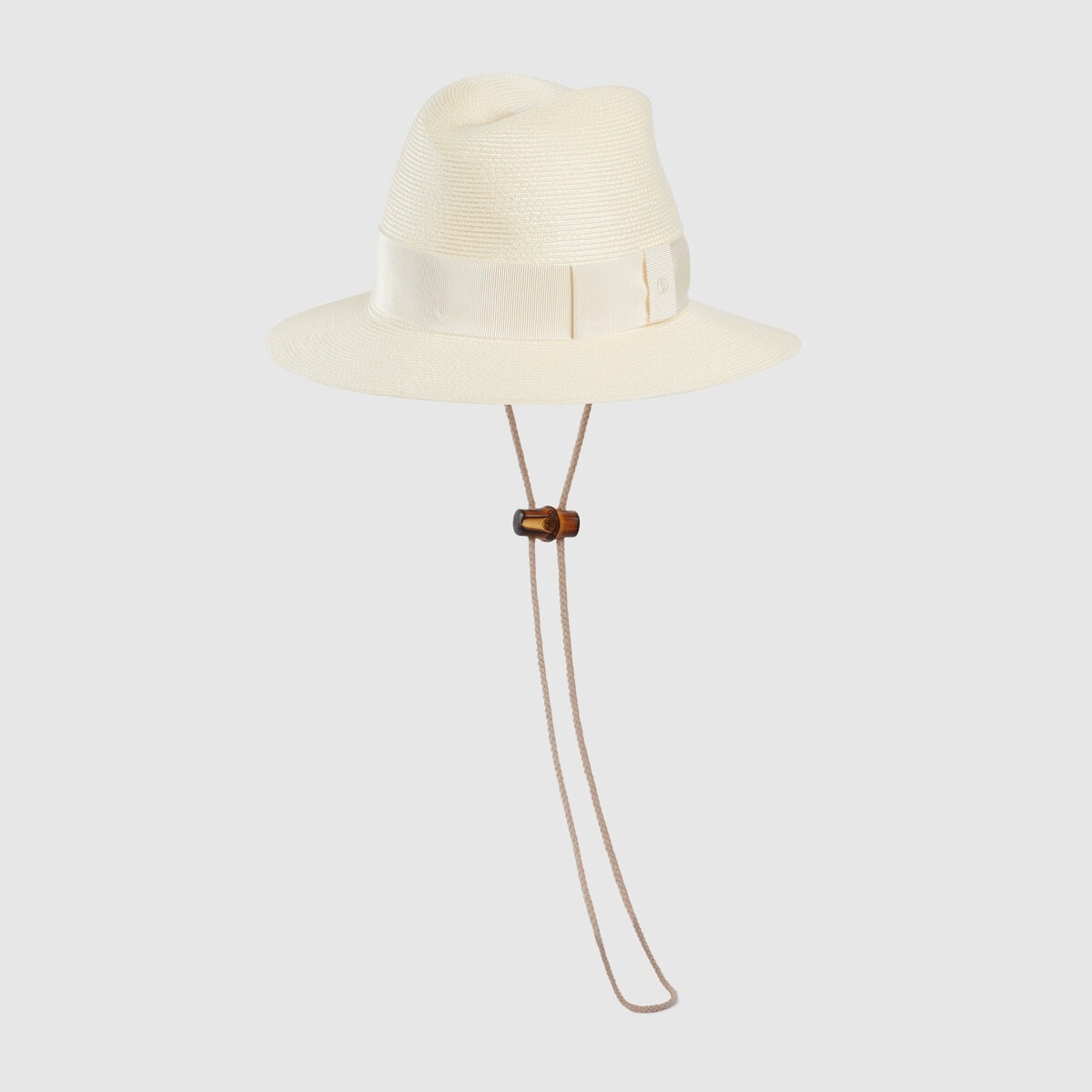 Raffia-effect wide-brimmed hat with bow - 5