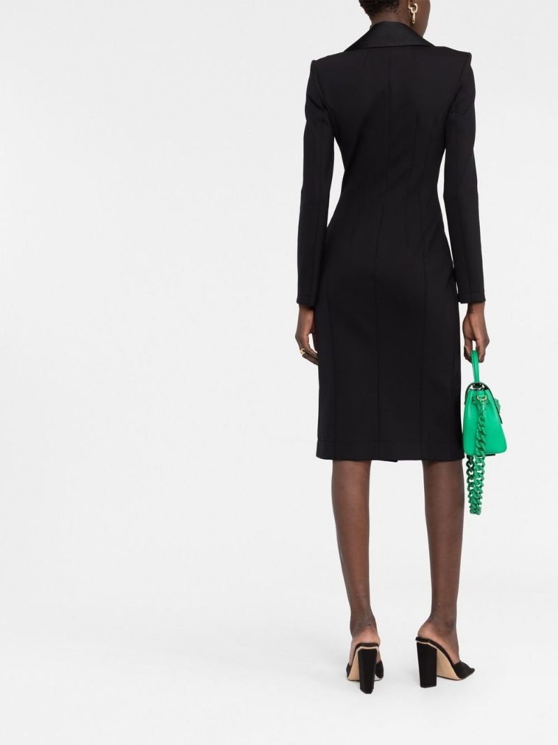 tailored long-sleeve dress - 6