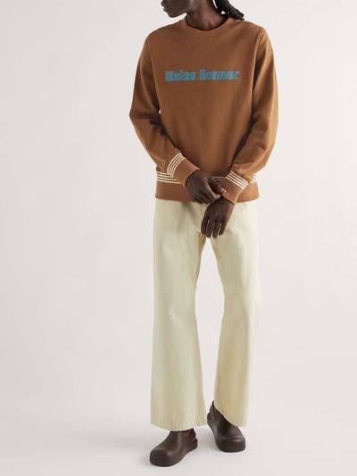 WALES BONNER Slim-Fit Logo-Appliquéd Organic Cotton-Jersey Sweatshirt outlook