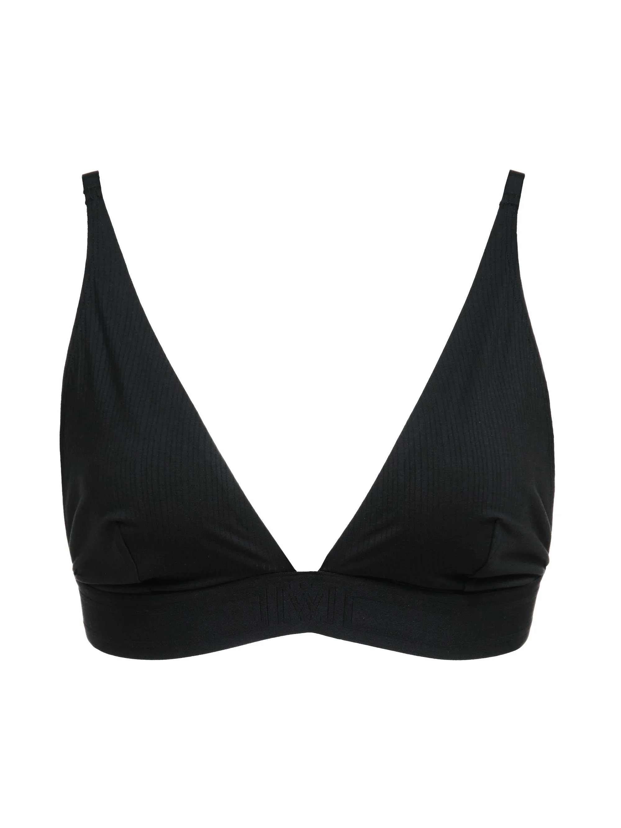 Women's Triangle Bralette - Black - 1