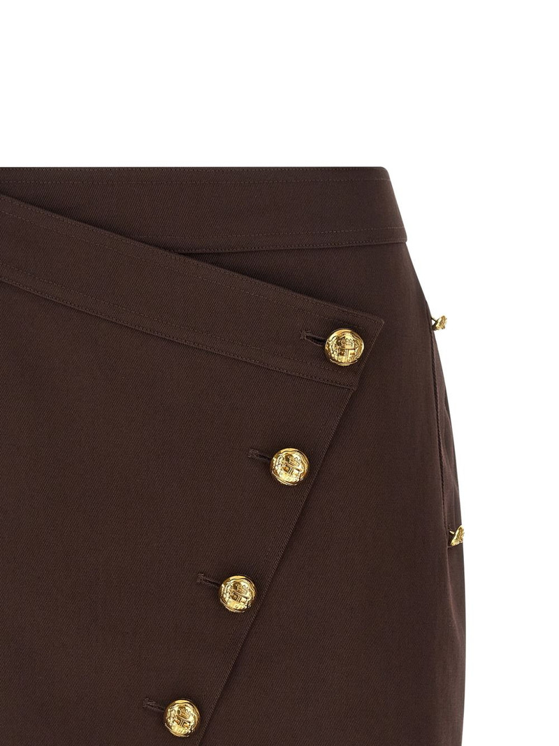 asymmetrical jewel-button mini skirt 3