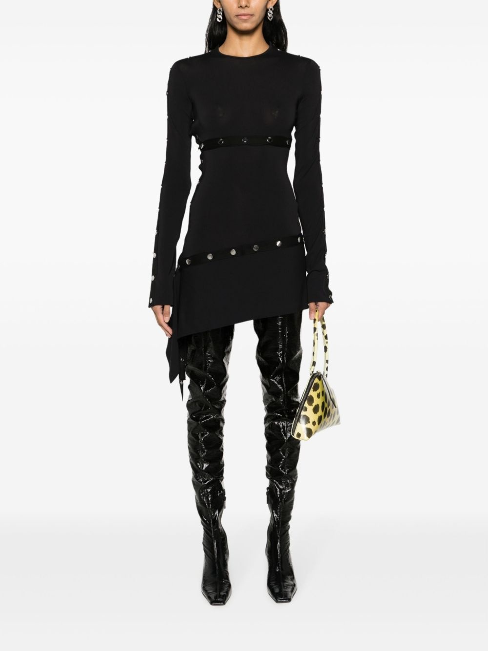 studded asymmetric convertible dress - 2