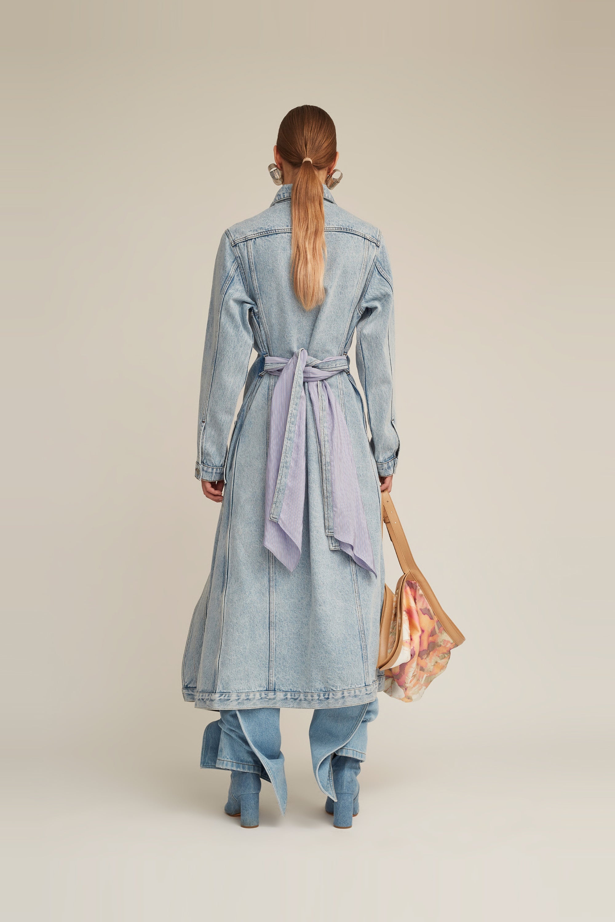 Pulled Lining Denim Coat - 5