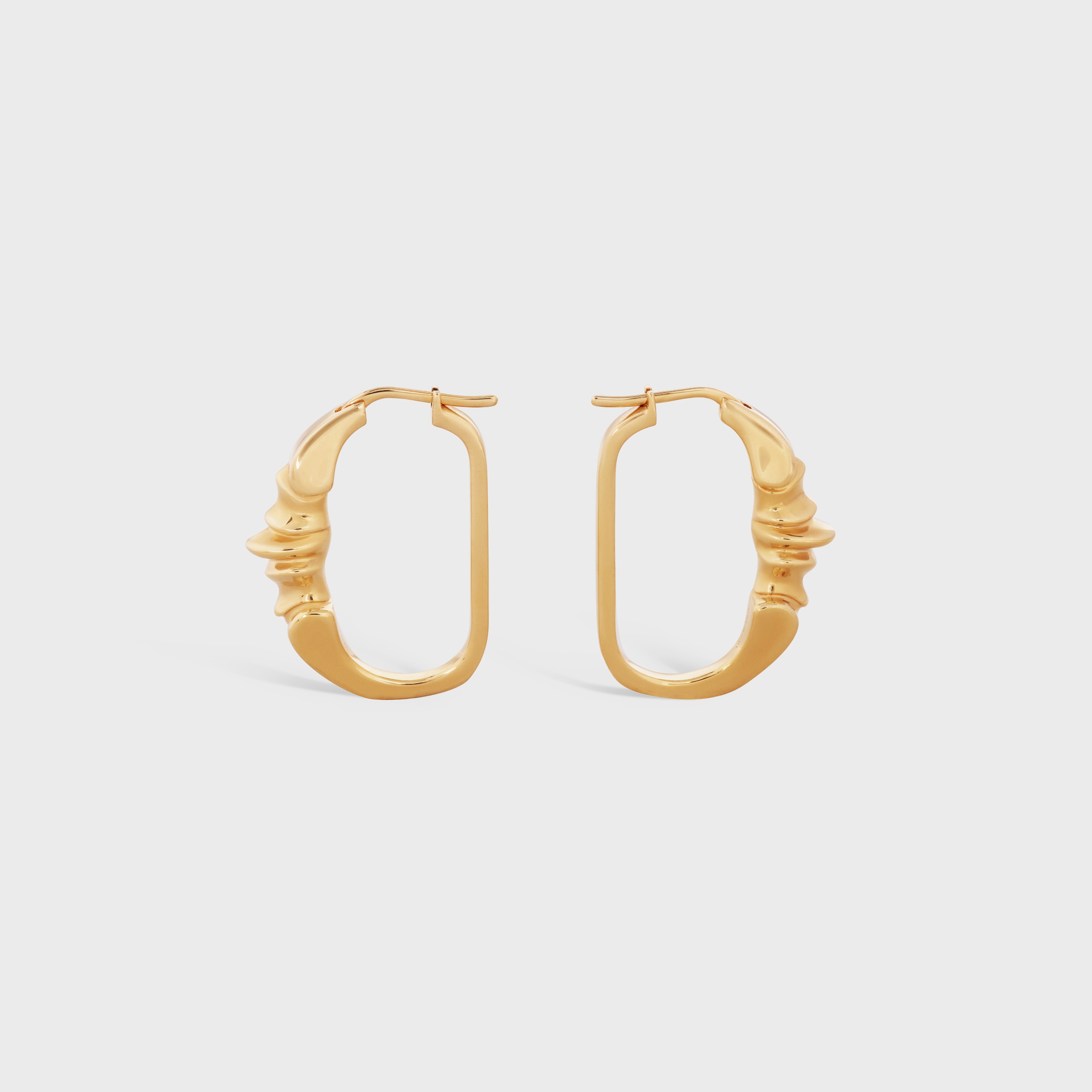 Celine Camarat Hoops in Brass with Gold Finish - 1