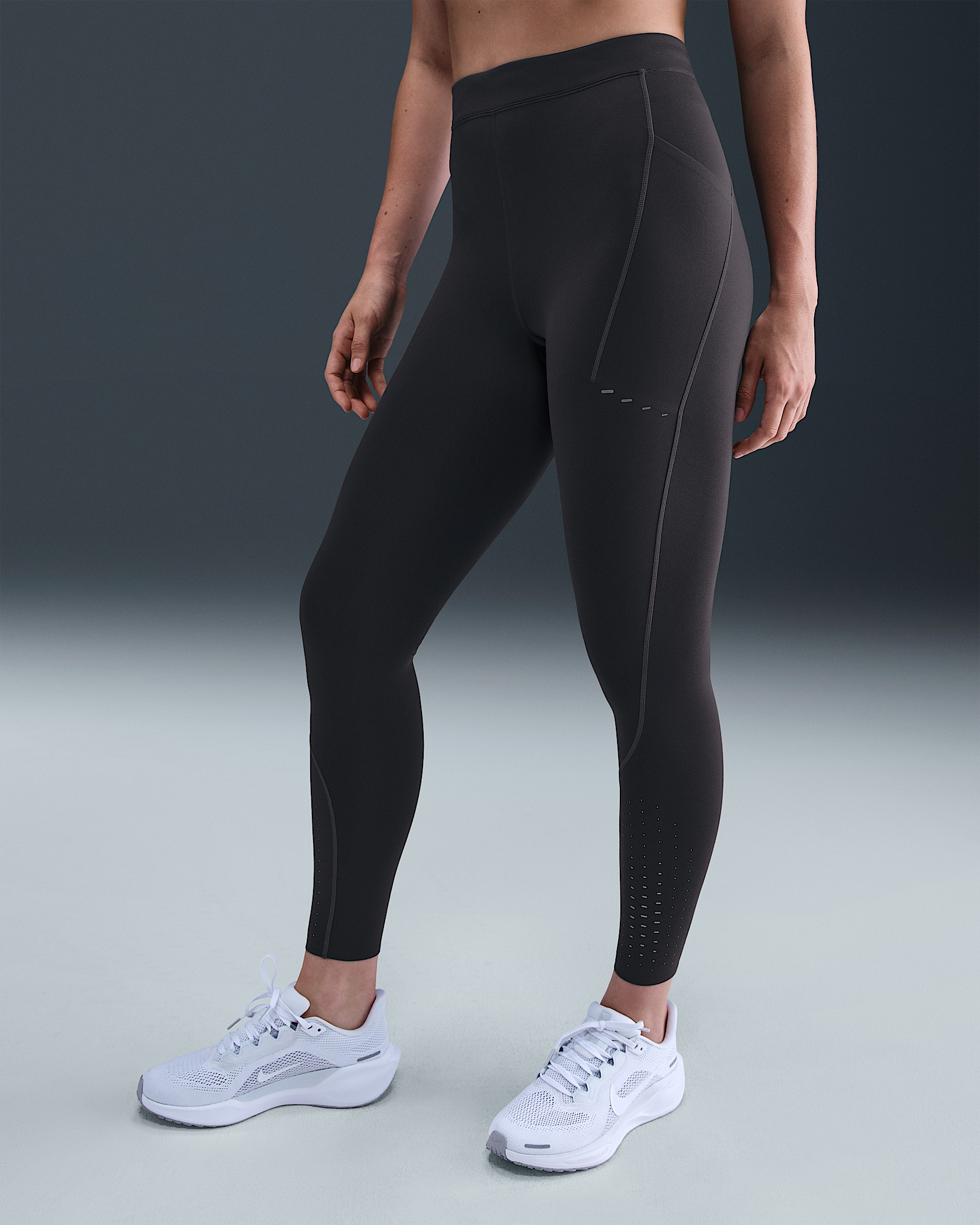 Nike Swift Women's High-Waisted 7/8 Running Leggings with Reflective Accents - 2