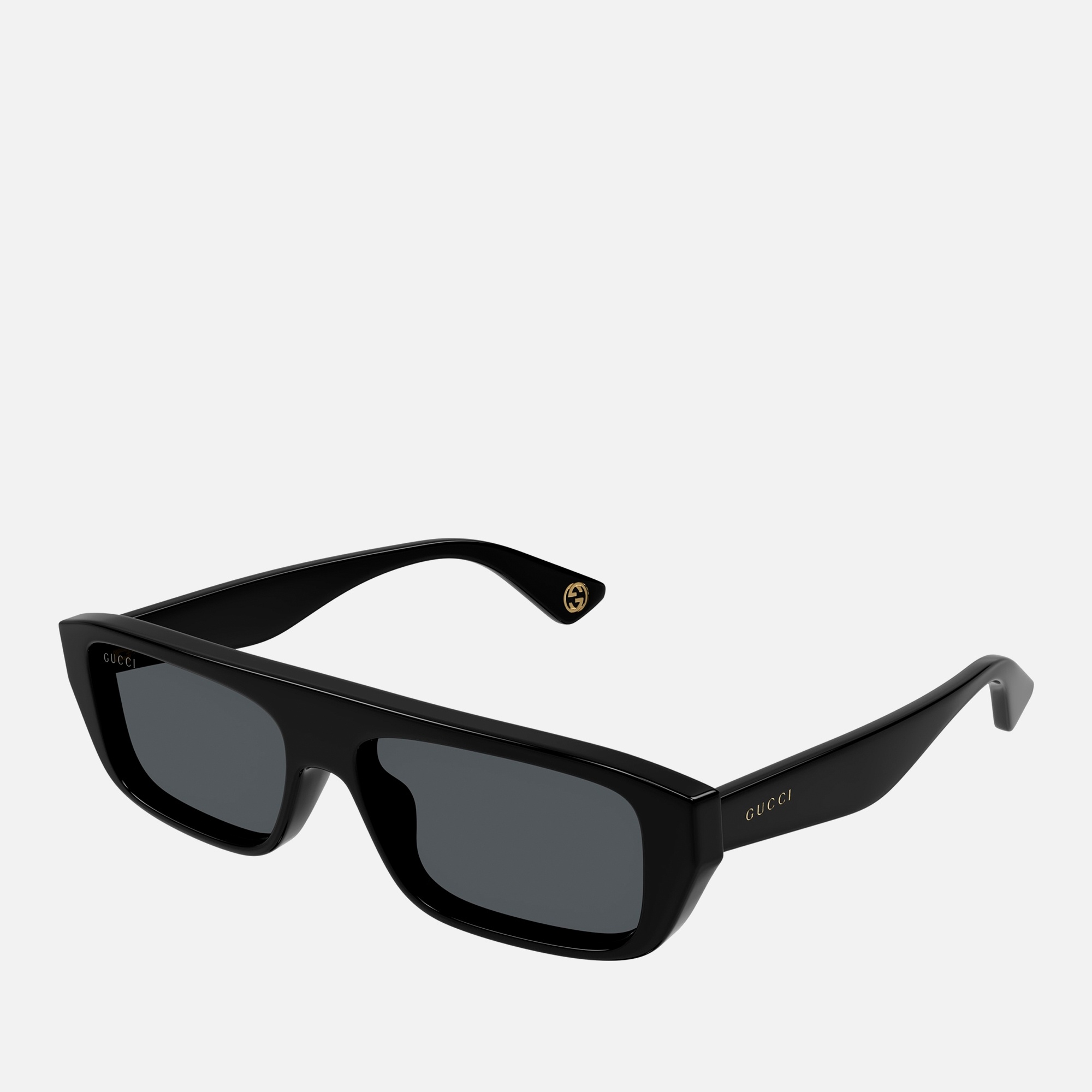 Gucci Aspen Thin Acetate Rectangular-Frame Sunglasses - 1