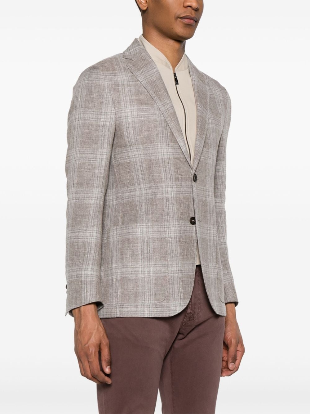 layered single-breasted blazer - 3