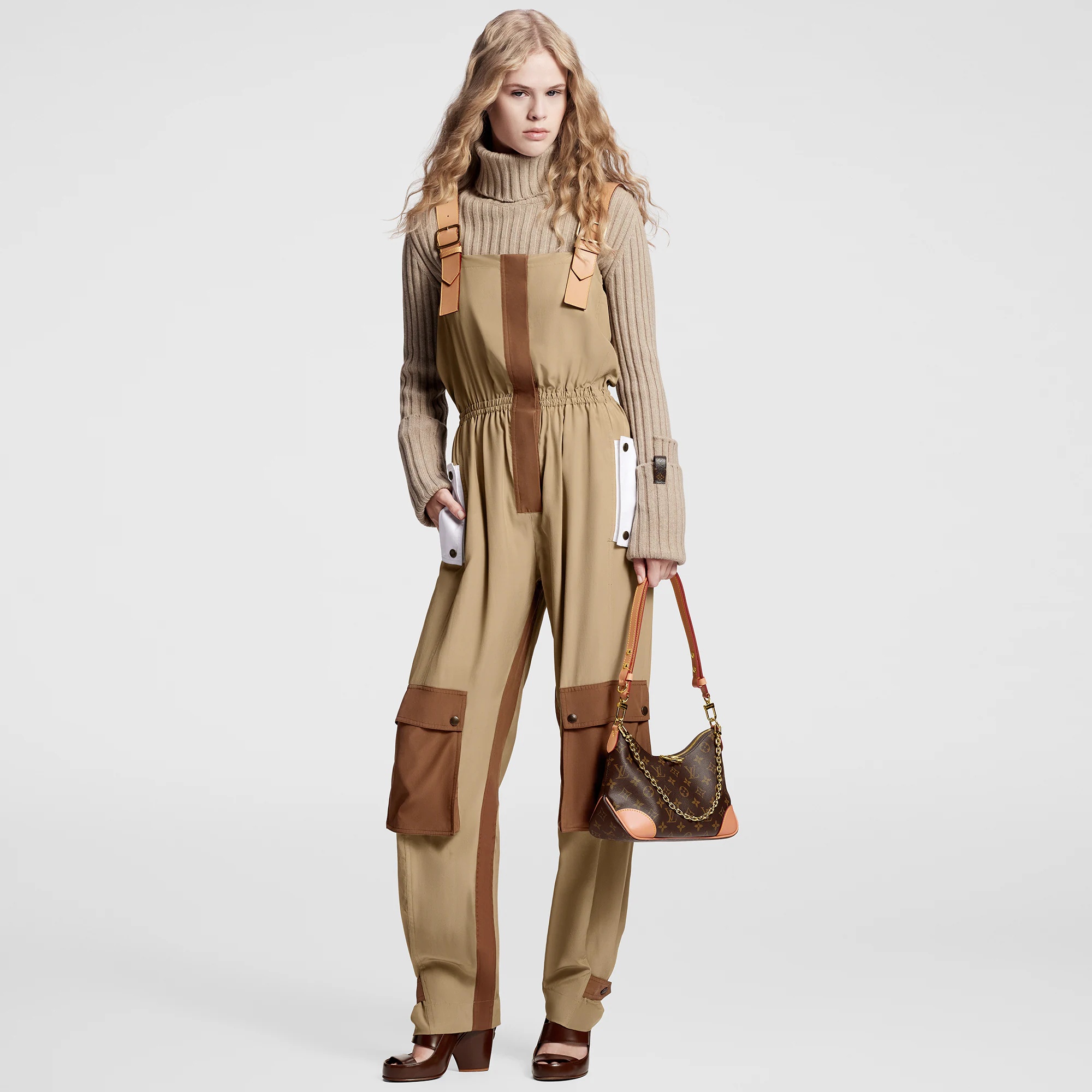 Color-Blocked Cargo Jumpsuit - 4