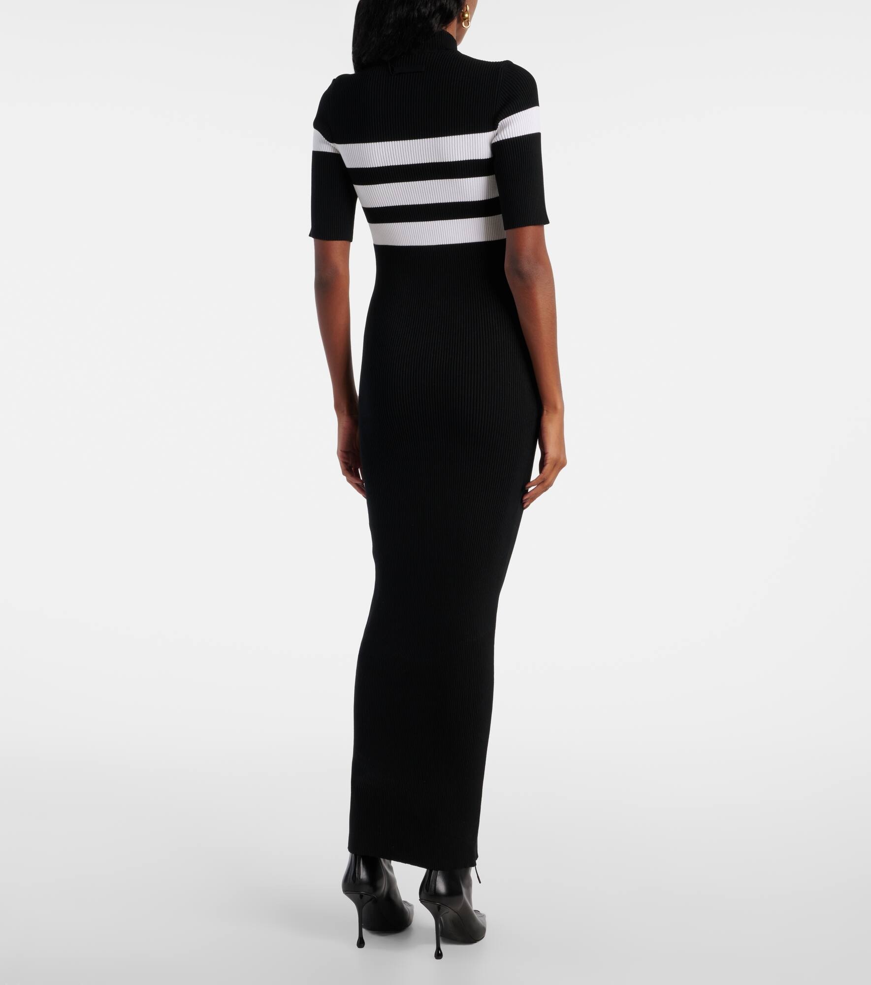 Striped jersey maxi dress - 3
