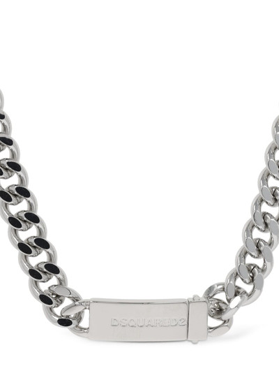 DSQUARED2 Chained2 brass collar necklace outlook