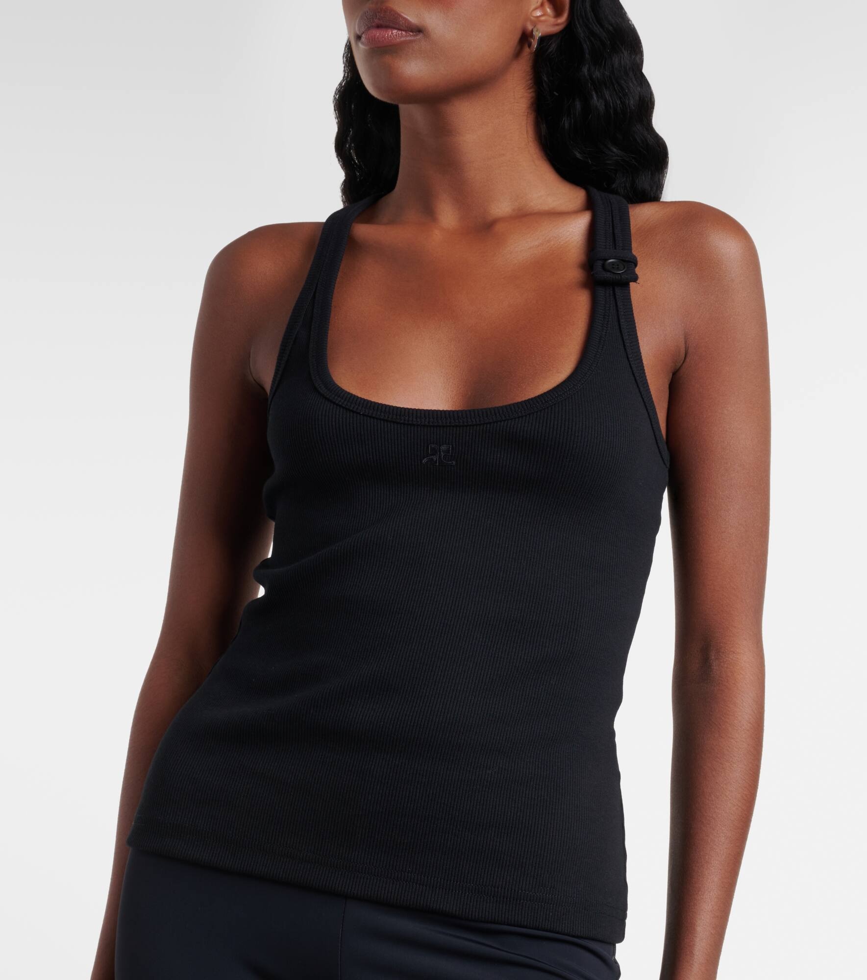 Ribbed-knit cotton tank top - 5