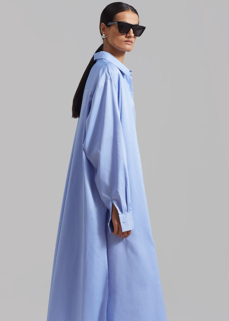 Avery Shirt Dress - Blue 4