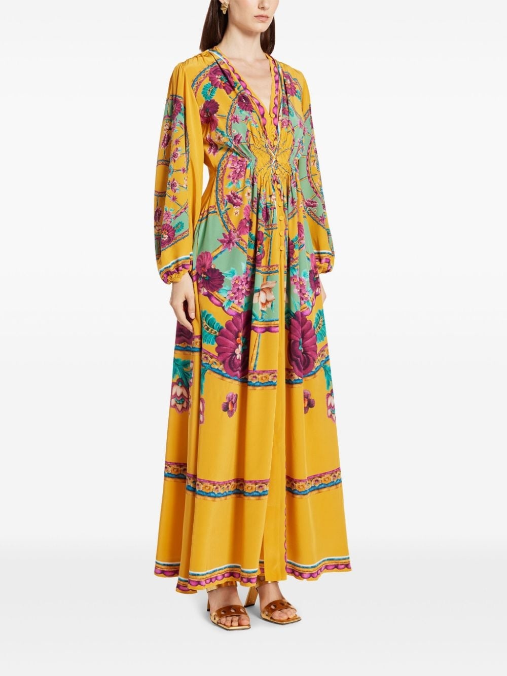 floral print maxi dress - 3