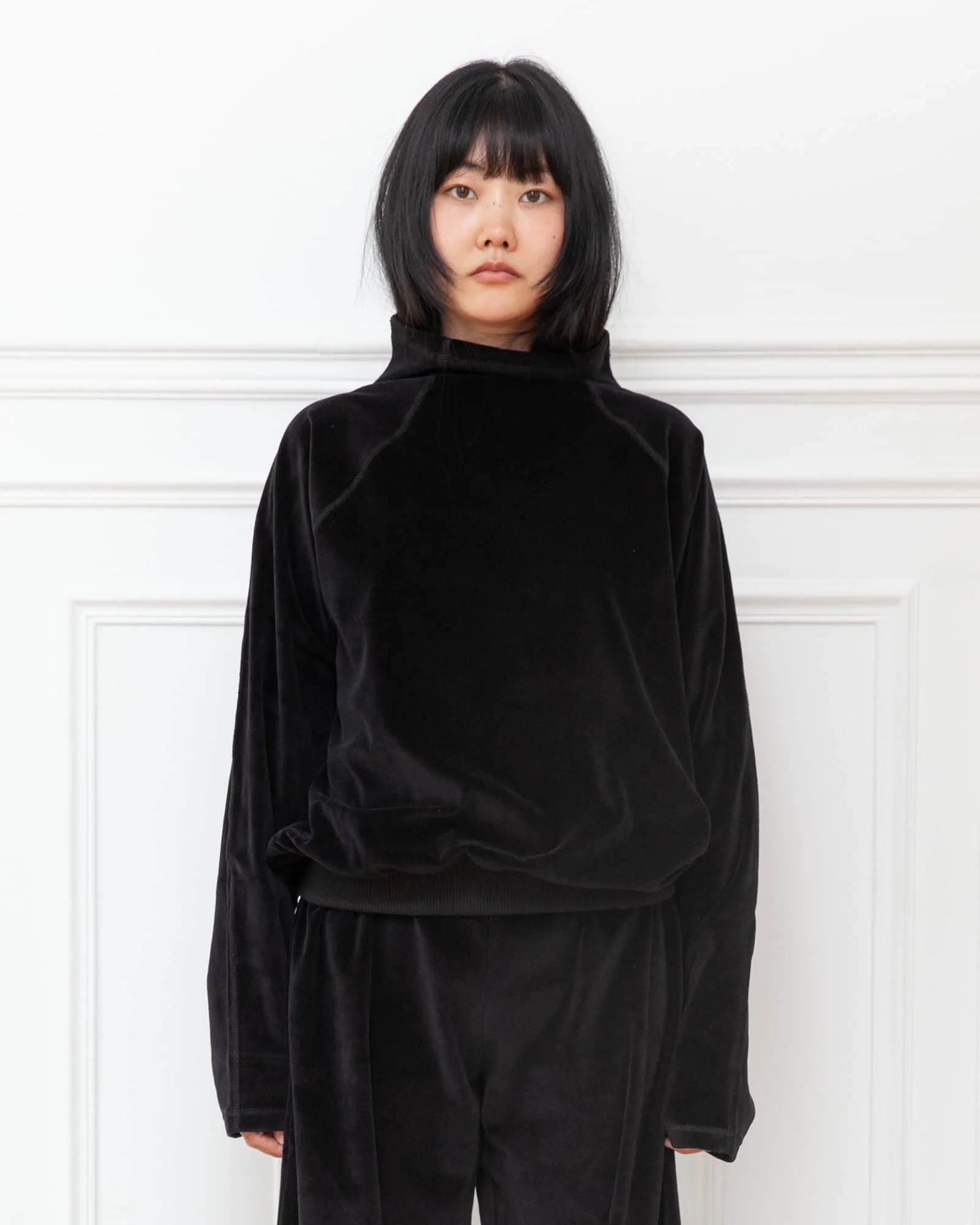 Fold Turtleneck - Organic Cotton Velour - 1