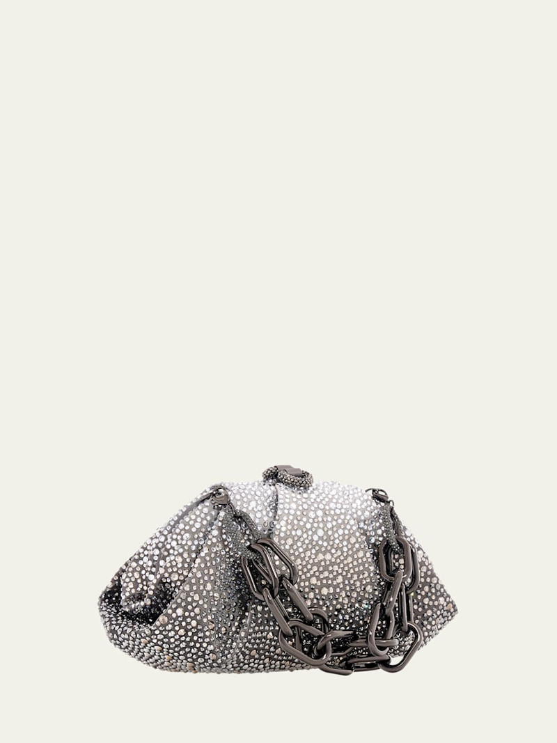 JUDITH LEIBER Gemma Pleated Ombré Crystal Top-Handle Bag outlook