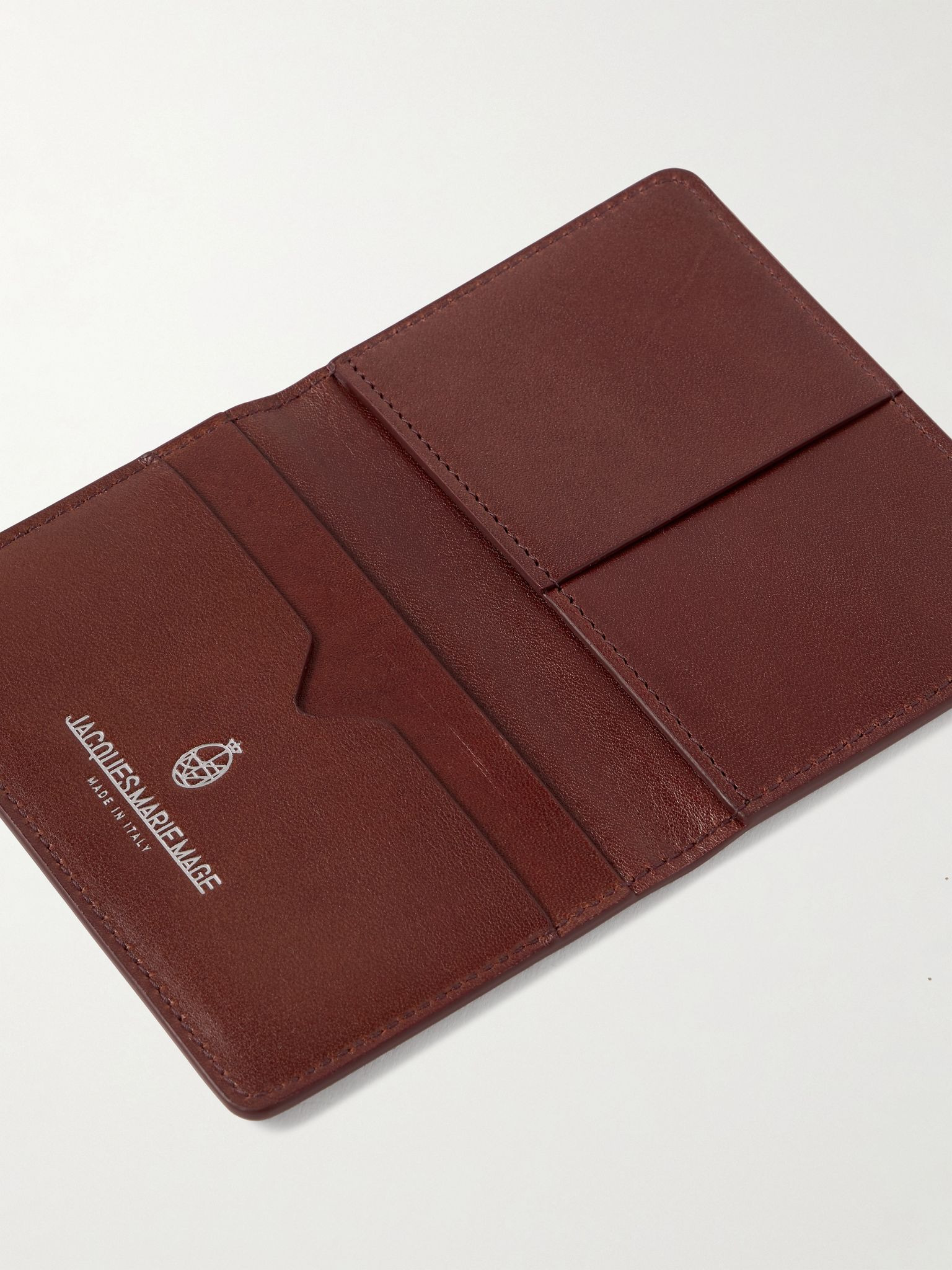 Cassandre Leather Bifold Wallet Burgundy - 4