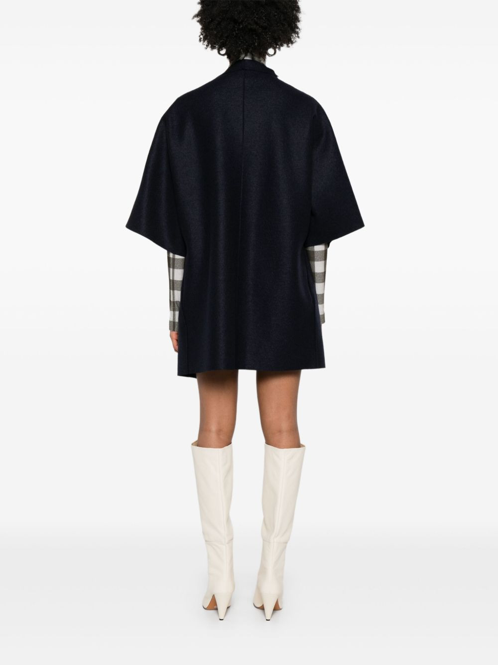 short-sleeve collared coat - 4