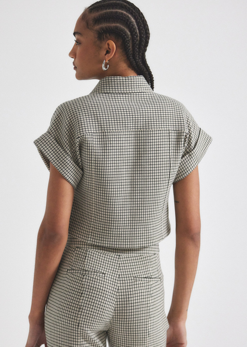 DEREK LAM 10 CROSBY NICOLAS SHORT SLEEVE JACKET outlook