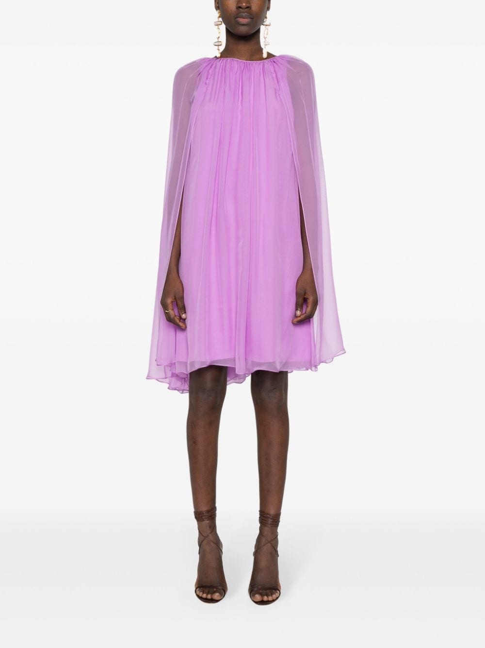 Footing chiffon mini dress - 2