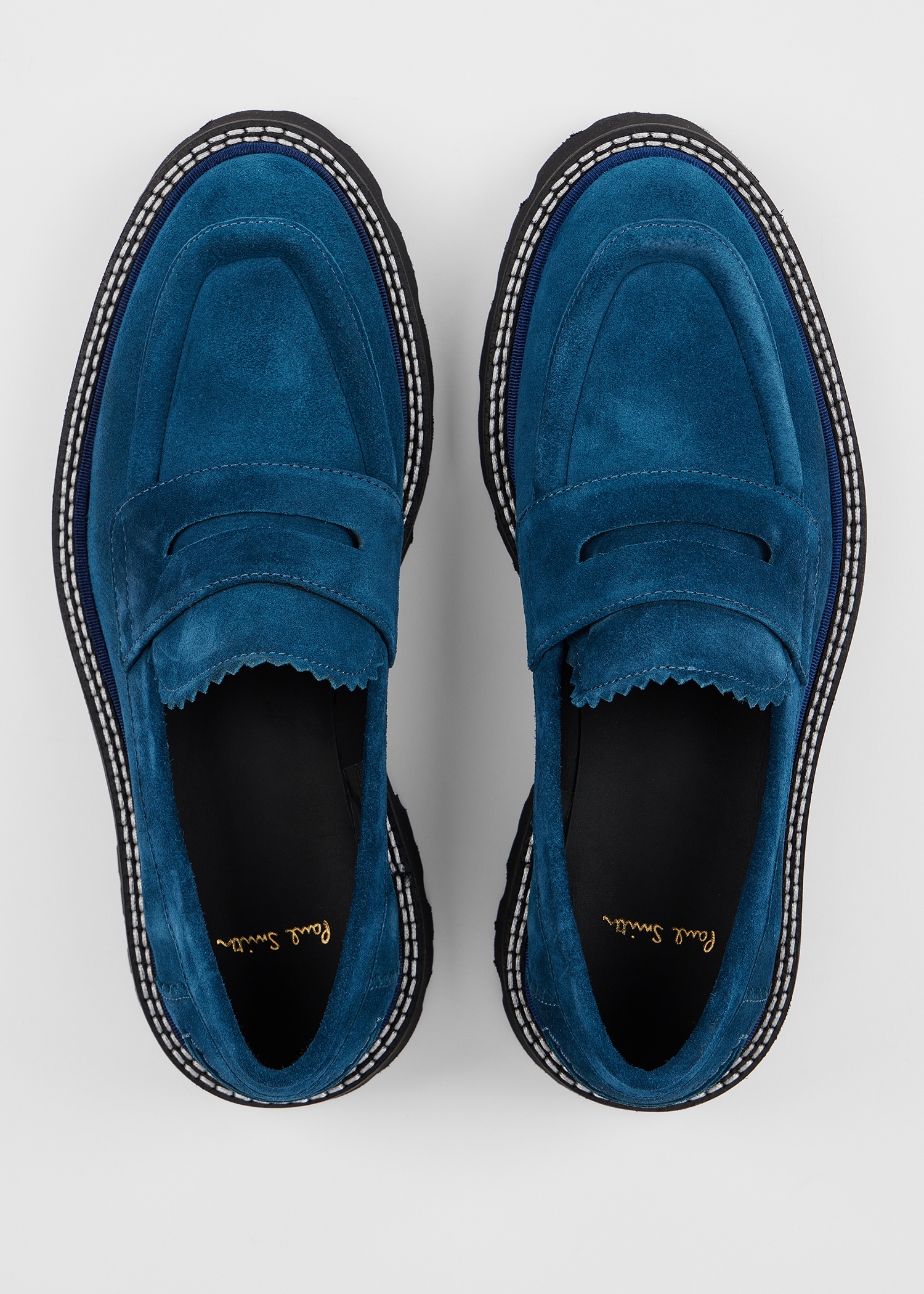 Women's Petrol Blue Chunky 'Magpie' Loafers - 3