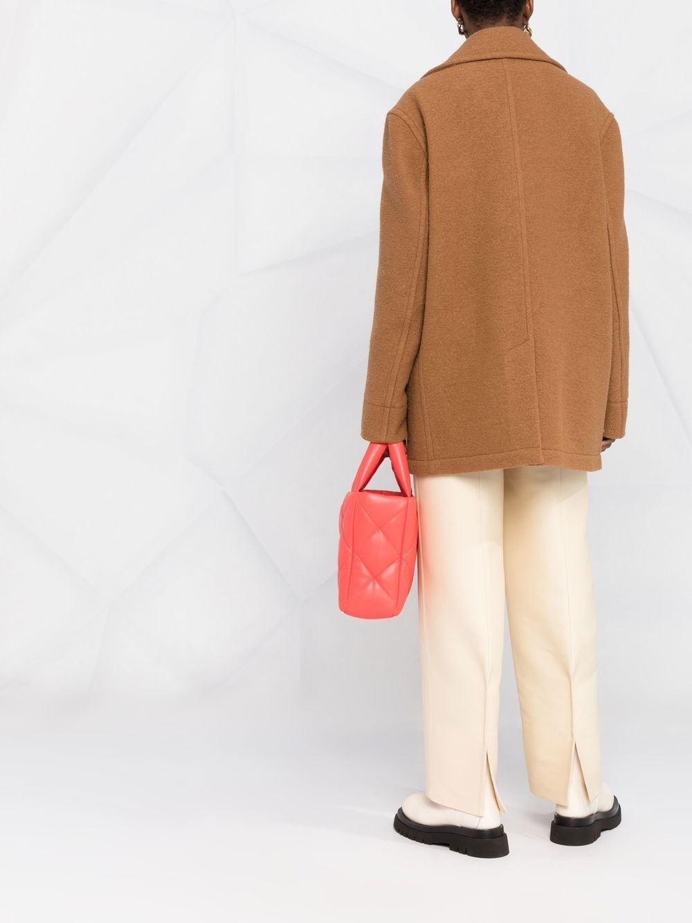 double-breasted short coat - 6