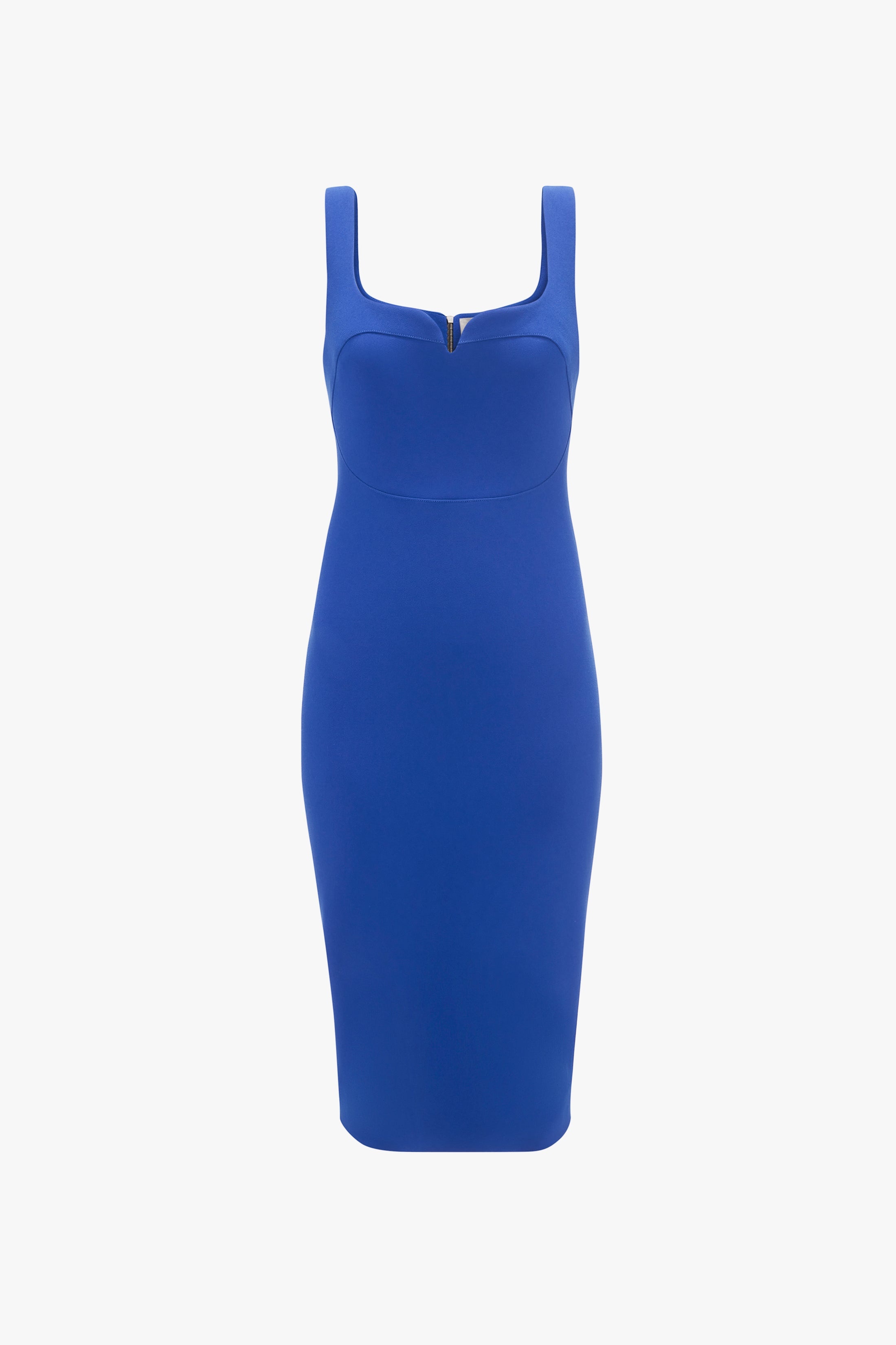 Sleeveless Fitted T-Shirt Dress In Palace Blue - 1