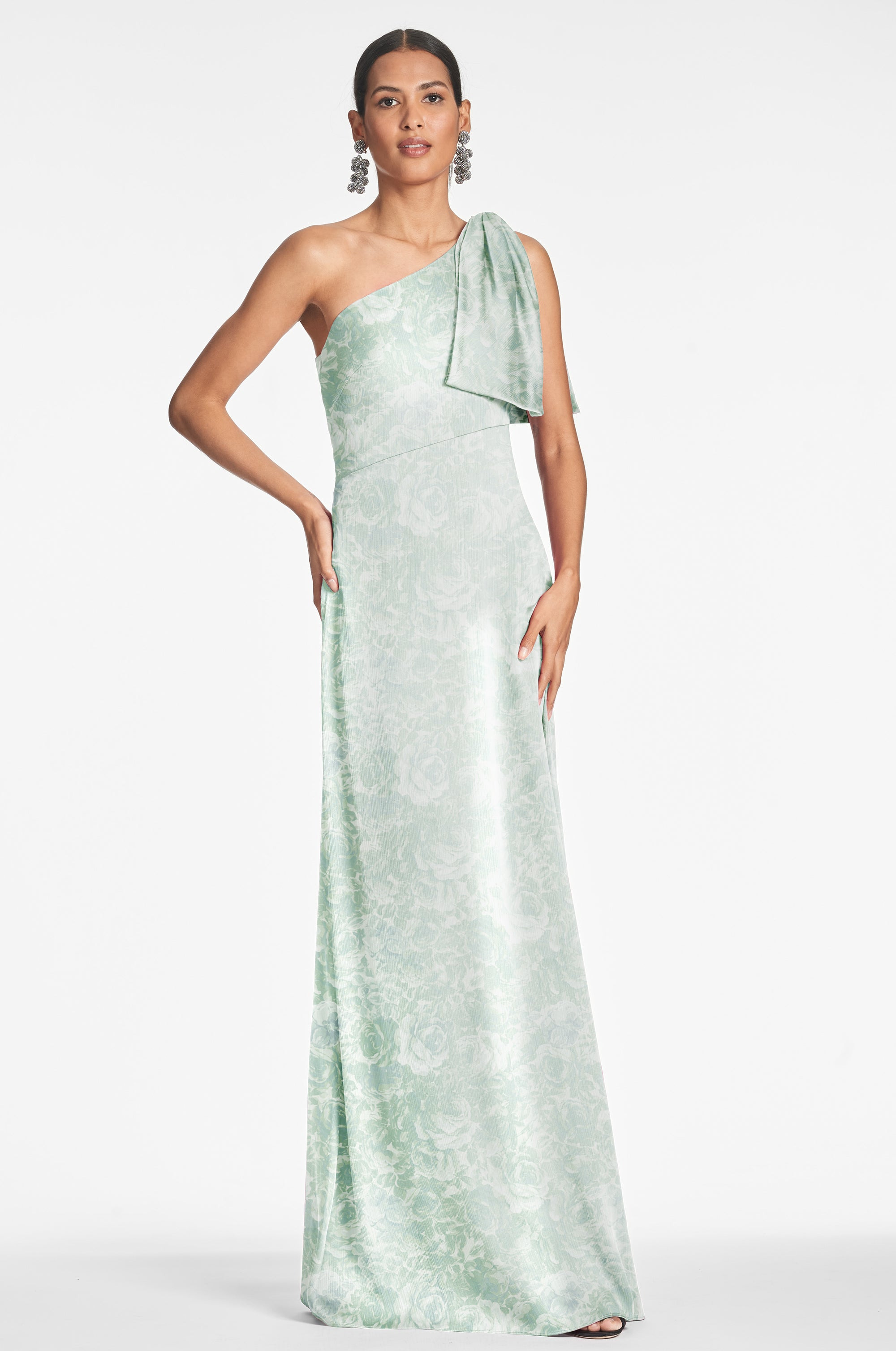 Chelsea Gown - Sage Painted Floral - 3