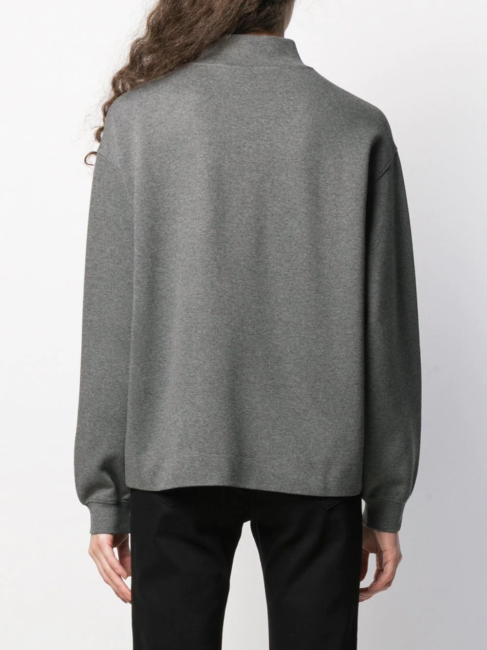 logo-print funnel-neck jumper - 4