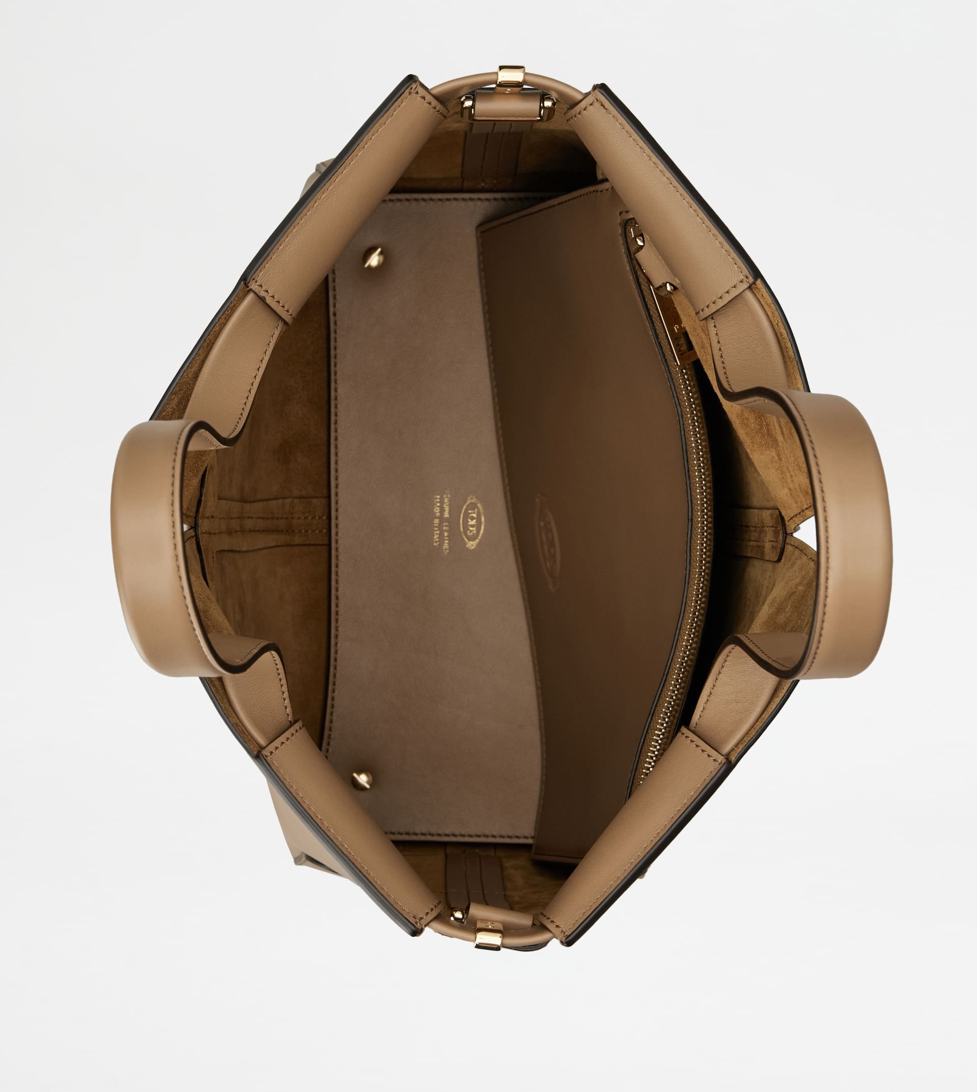 TOD'S DI BAG FOLIO IN LEATHER SMALL - BROWN - 6