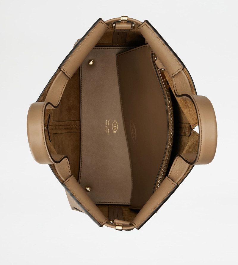 TOD'S DI BAG FOLIO IN LEATHER SMALL - BROWN 6