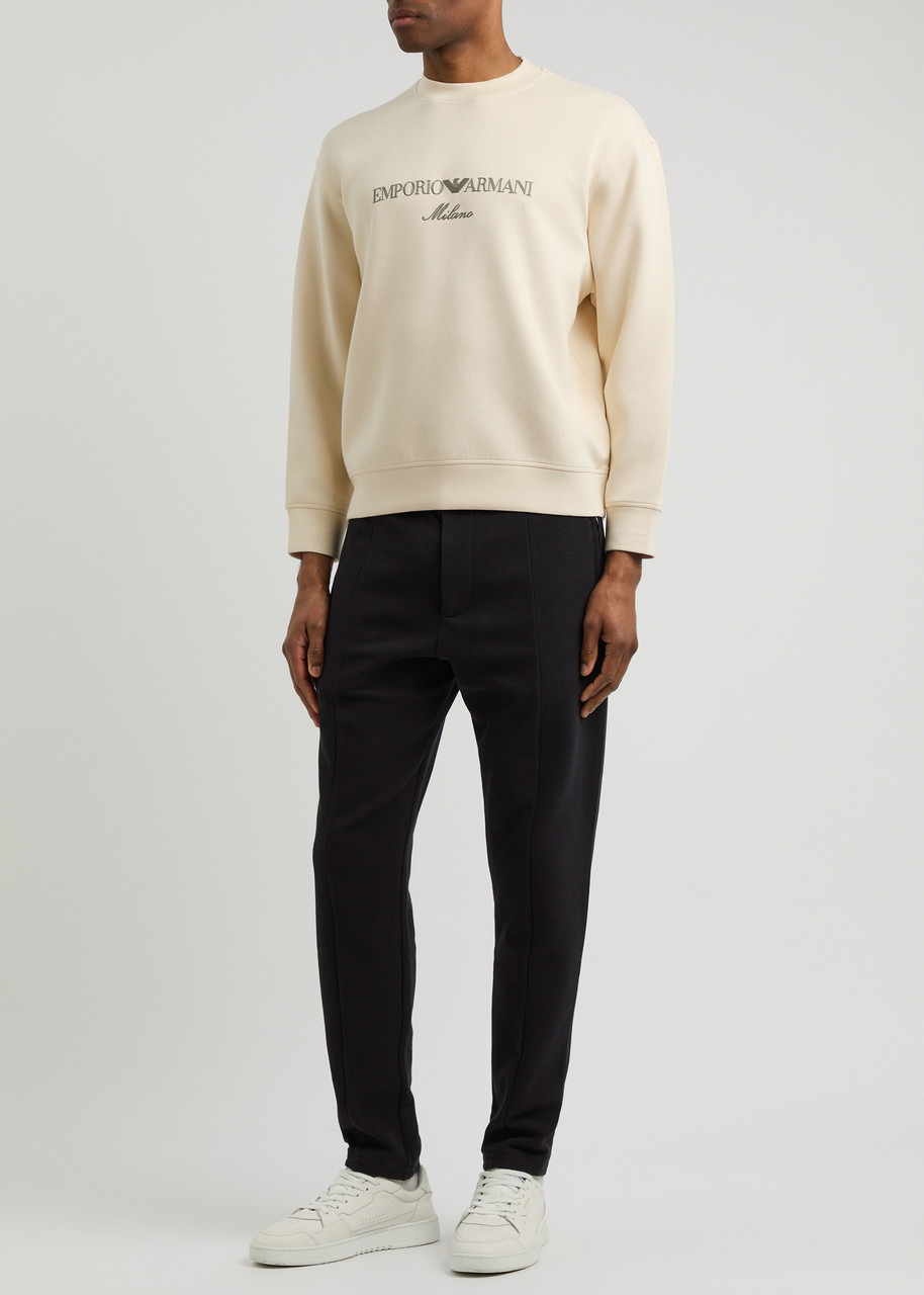 Emporio Armani Logo-embroidered Cotton-blend Sweatshirt - 4