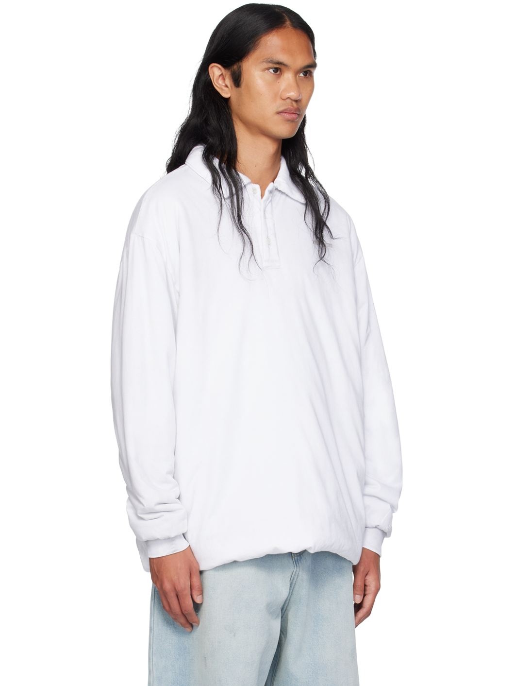 White Logo Padded Polo - 2