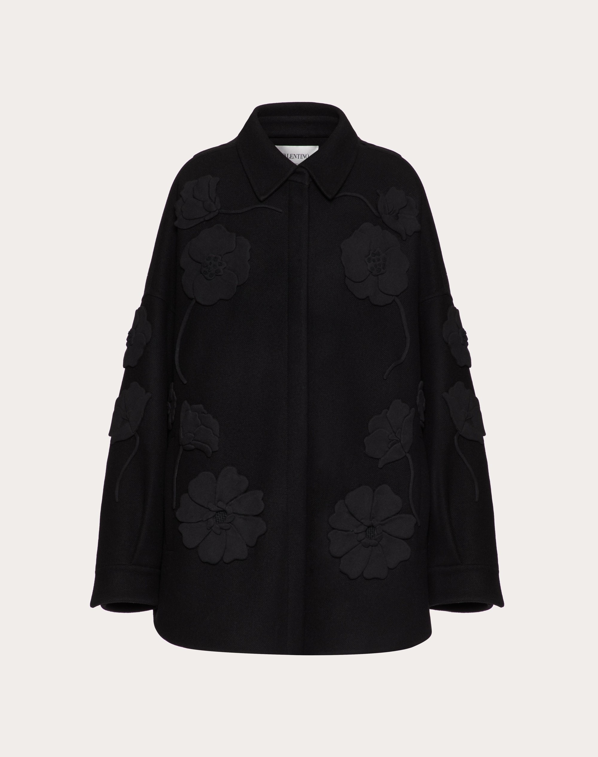 EMBROIDERED COMPACT DRAP OVERSHIRT - 1