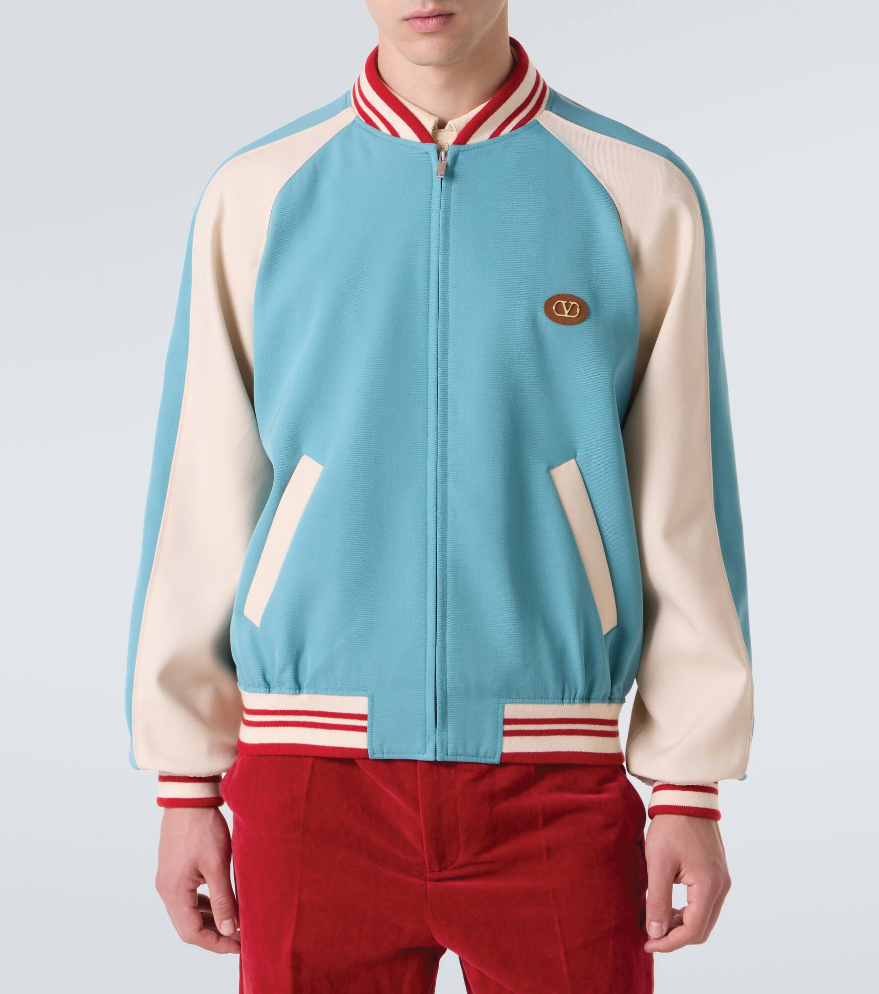 Logo virgin wool varsity jacket - 3