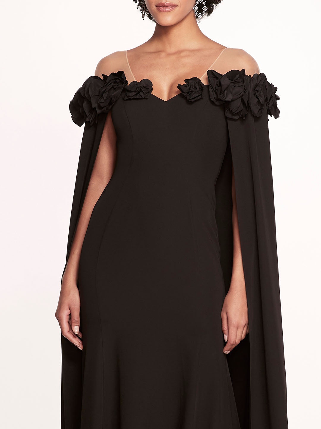 OFF SHOULDER ILLUSION GOWN - 4