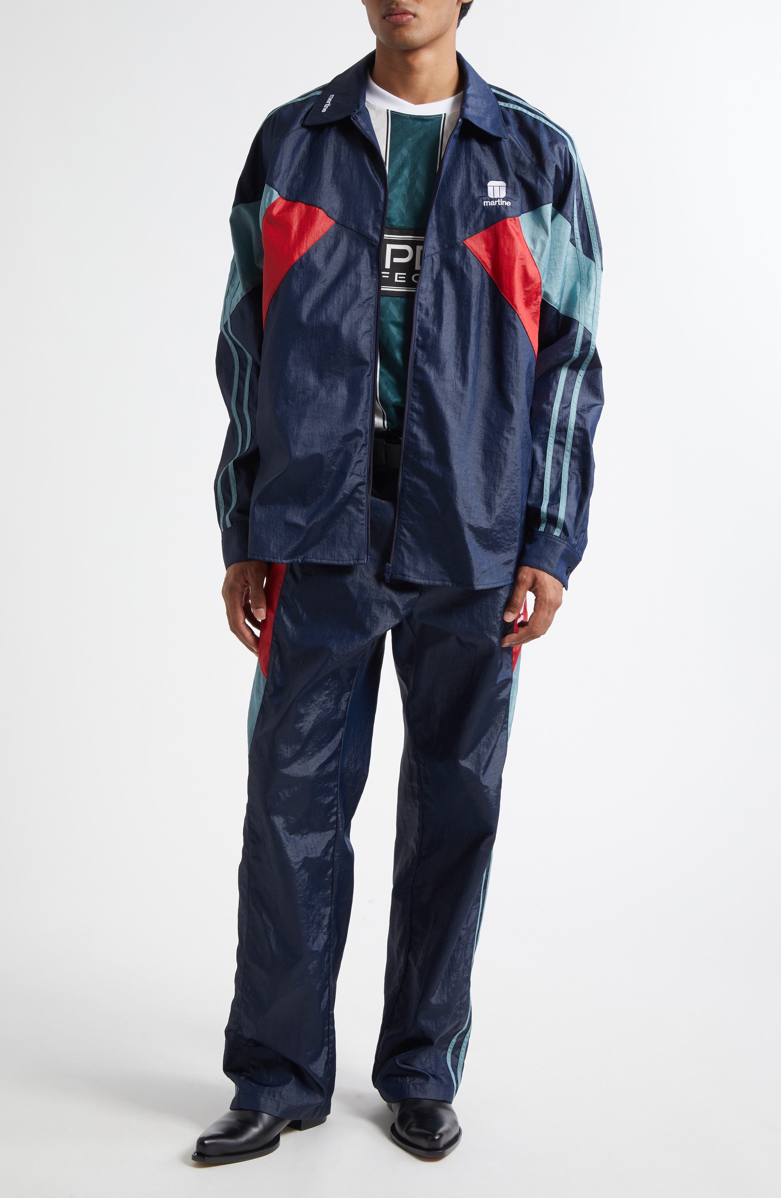 Martine Rose Nylon Track Pants in Blue Navy at Nordstrom - 2