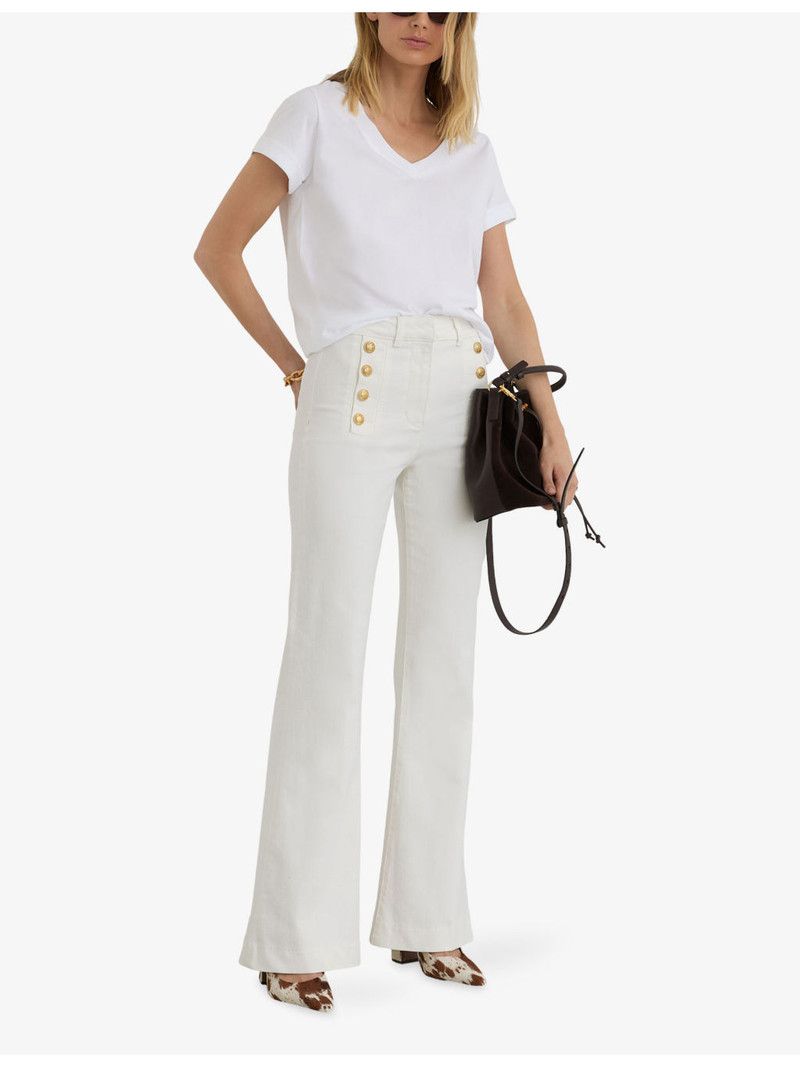 REISS Athena Flared Stretch-Denim Jeans outlook