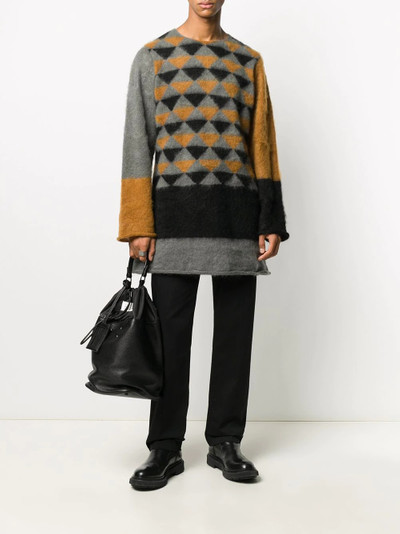 UNDERCOVER geometric colour-block jumper outlook