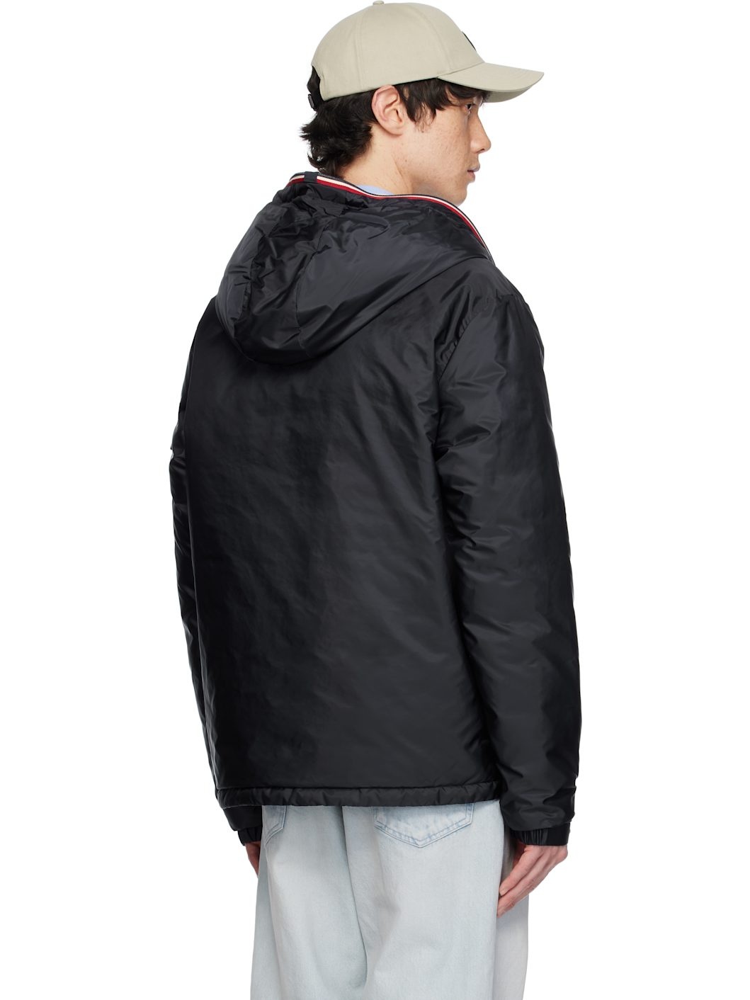 Navy Evettes Hooded Short Down Jacket - 3