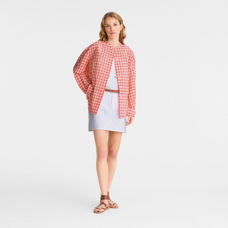 Longchamp Shirt Blush - Vichy jacquard outlook