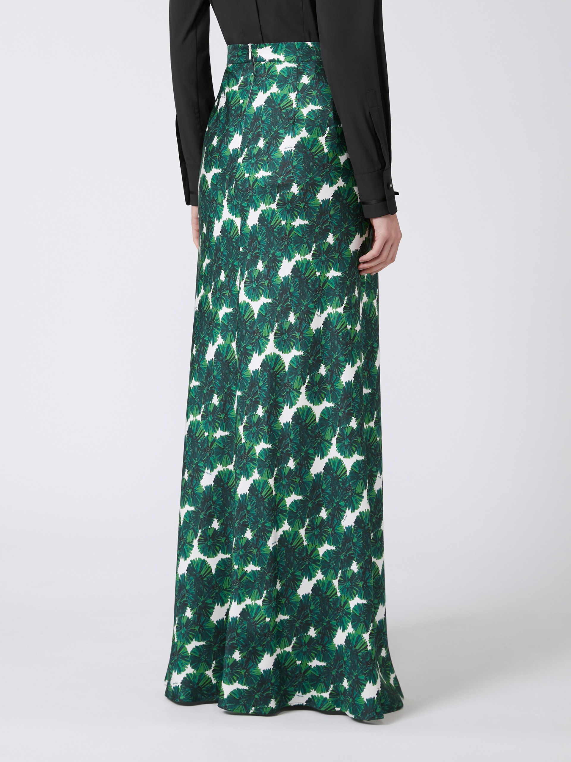 RECITAL Long printed silk skirt - 4