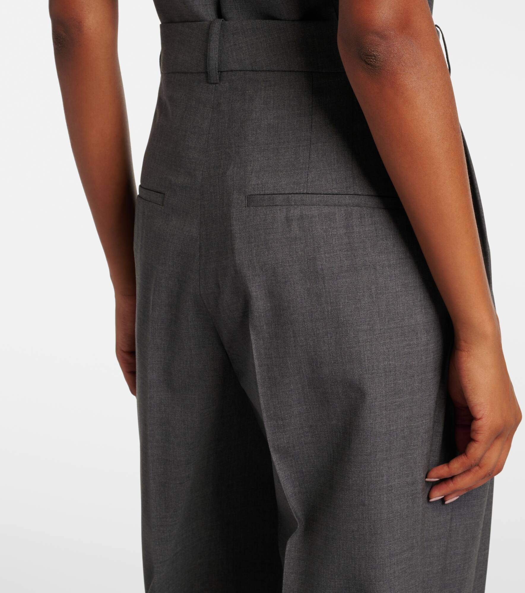 Pleated wool suit pants - 5
