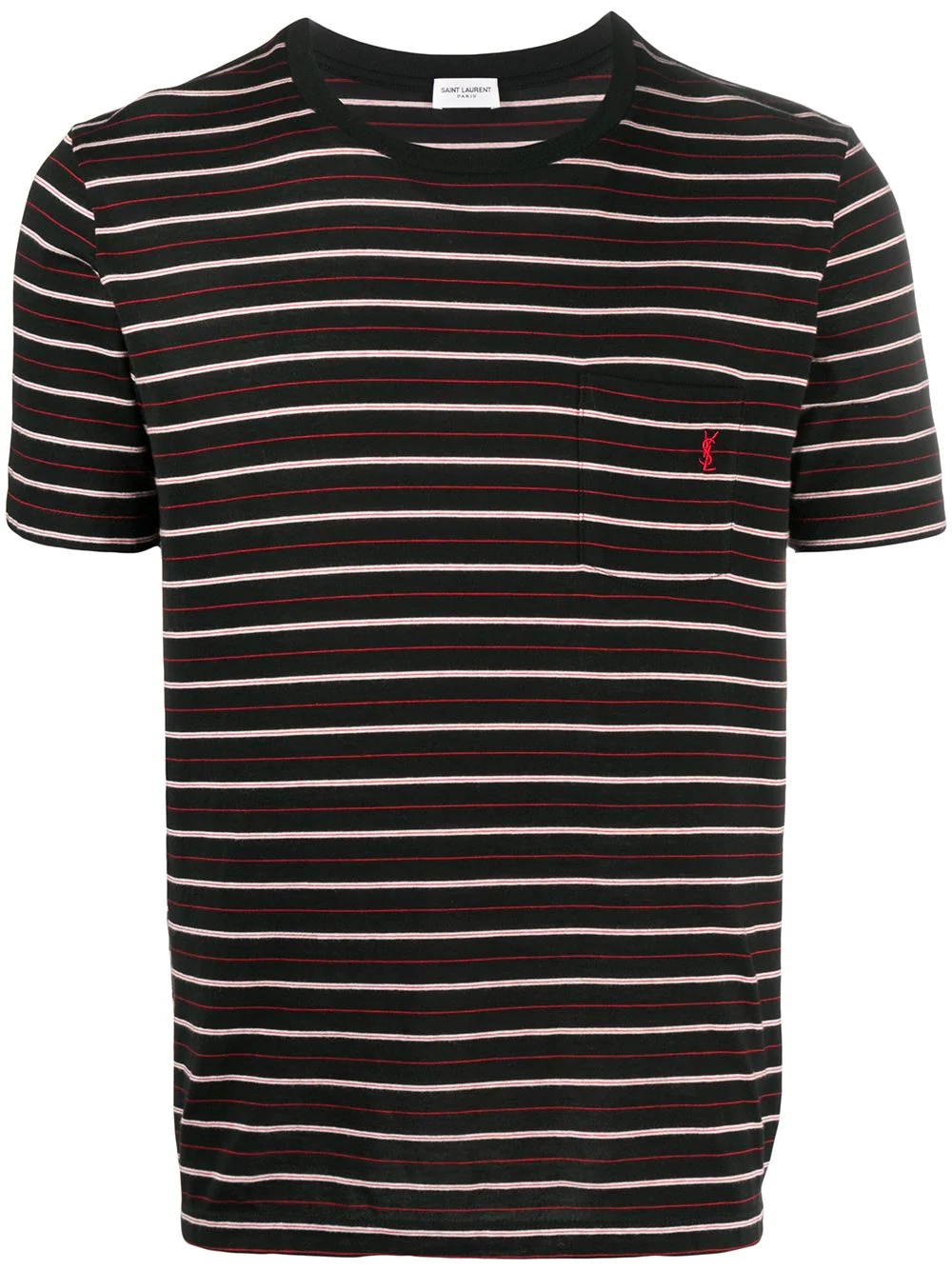 embroidered logo striped T-shirt - 1