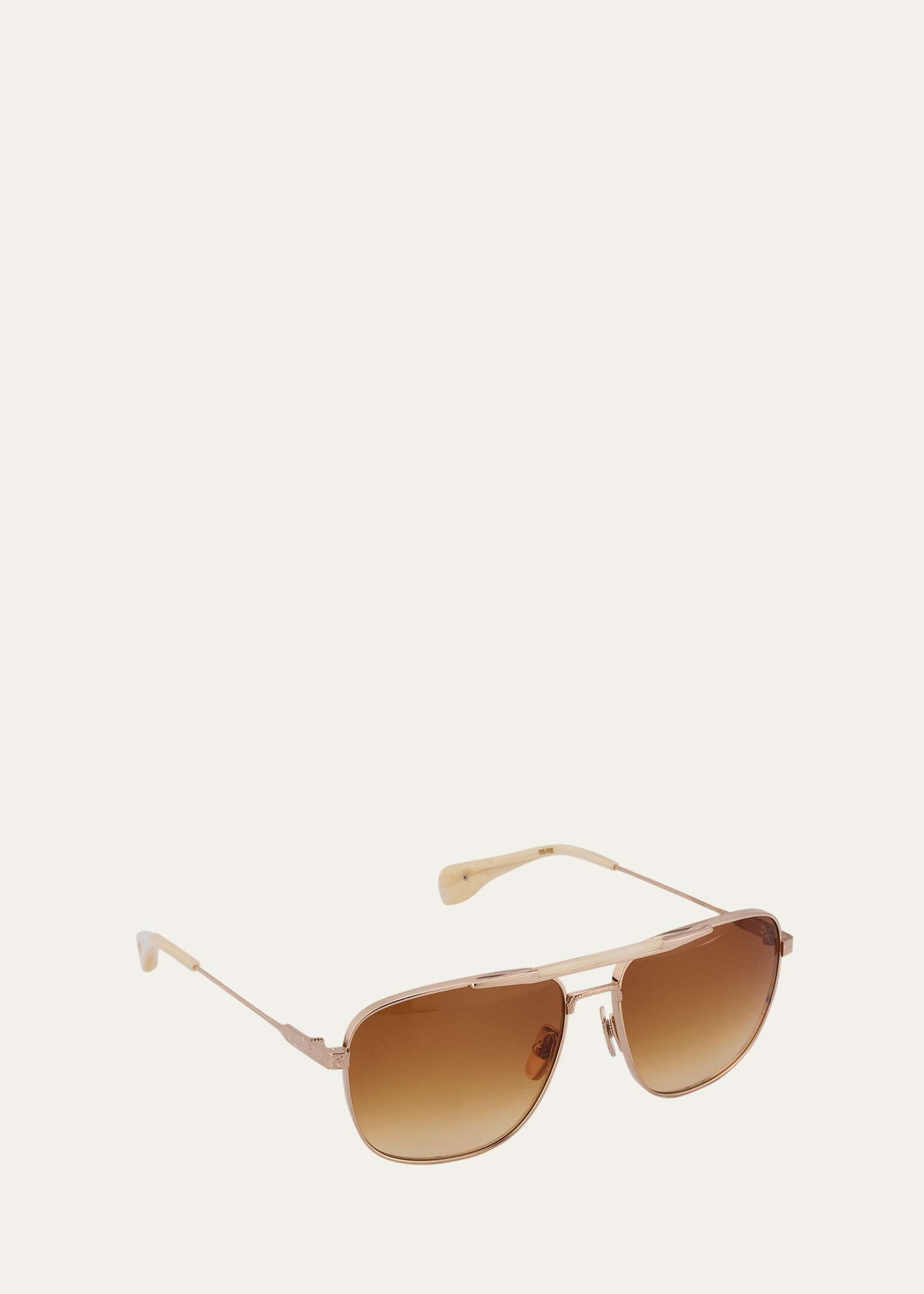 Golden Titanium Aviator Sunglasses - 2