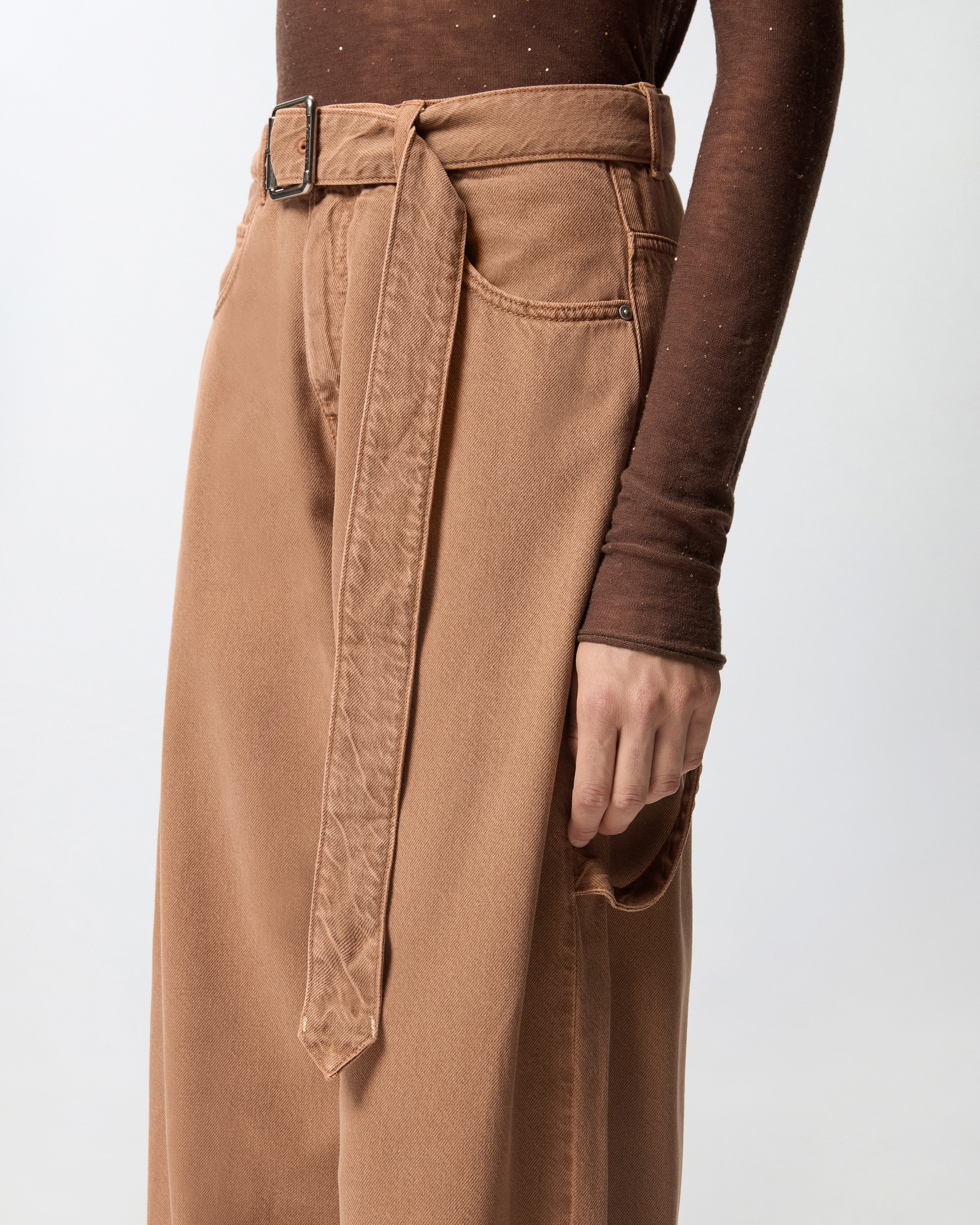 DENIM BALLOON TROUSERS WITH WORKWEAR DETAILS - 5