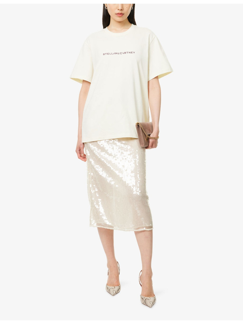 Stella McCartney Iconic Logo-Print Cotton-Jersey T-Shirt outlook