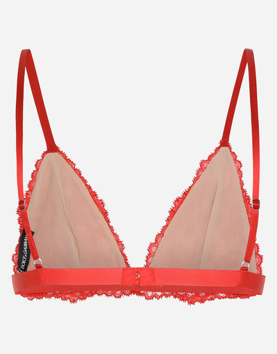 Dolce & Gabbana Chantilly lace triangle bra outlook
