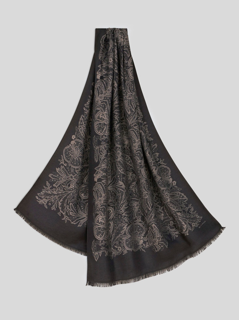 FLORAL FOLIAGE SCARF 1